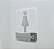 Placa de identificação para banheiros Feminino - Acrílico Branco - Imagem 2